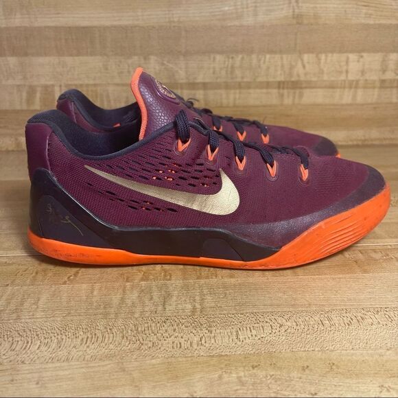 Nike Kobe 9 IX EM Deep Garnet GS Hyper Crimson 653593-601 Size 6.5Y Womens 8 - Picture 1 of 7